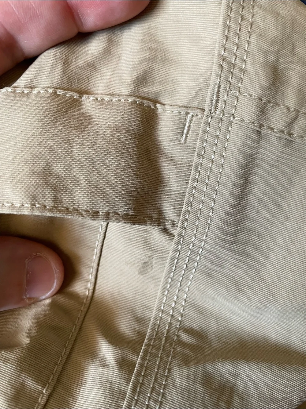 North Face Roan Cargo Shorts 32 Men’s Belted Utility 100% Nylon Hiking Tan